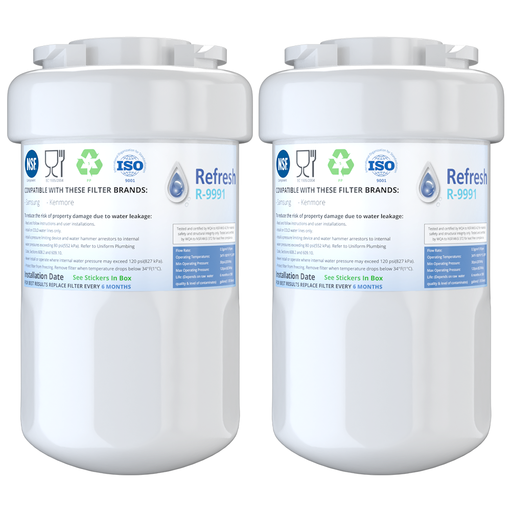 Refresh R-9991 Replacement Water Filter - Fits GE MWF Smartwater, GSE25ESHSS, GSE25ETHBB