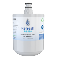 Refresh R-9890 Replacement Water Filter - Fits LG LT500P, LFX25973ST, LMX25964ST, and more!