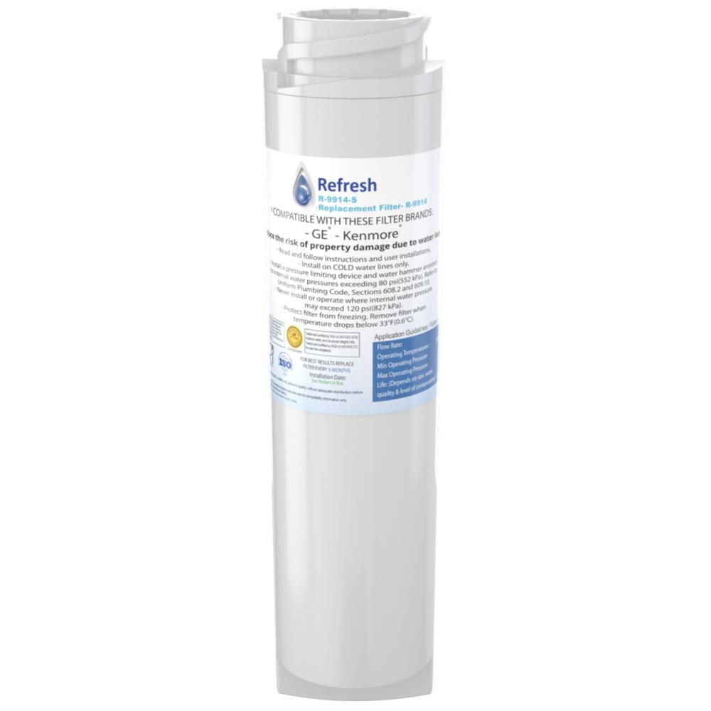 Refresh R-9914 Replacement Refrigerator Water Filter for GE GSWF SmartWater 238C2334P001,GSWFDS, 100749-C, 100810/A and Kenmore 46-9914, 469914, 9914 and more!